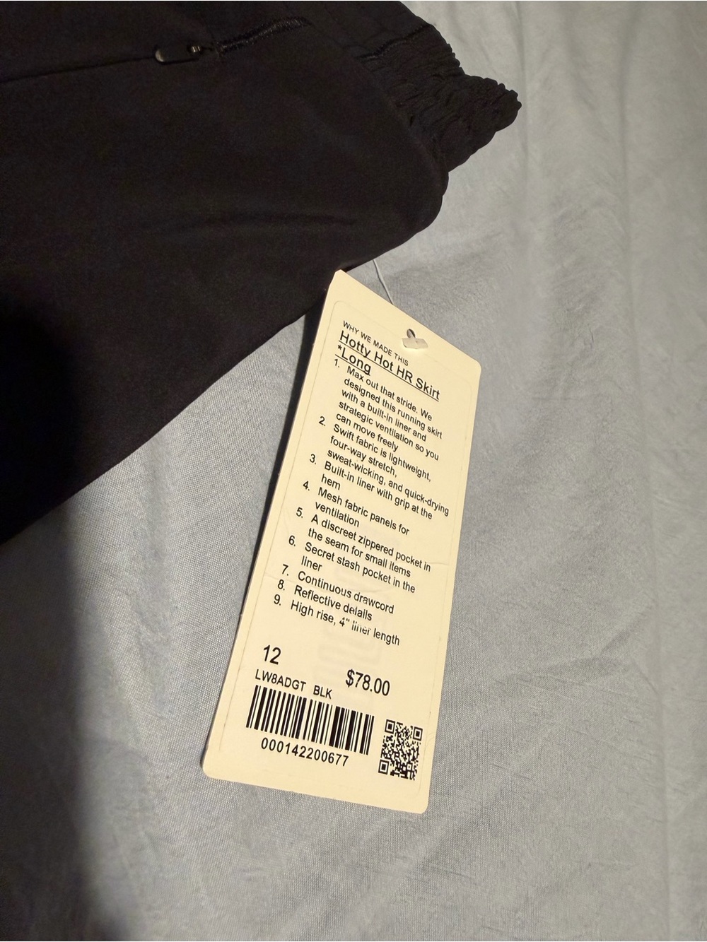 lululemon athletica Black Athletic Skirt size 12 with Tags - Picture 2 of 5